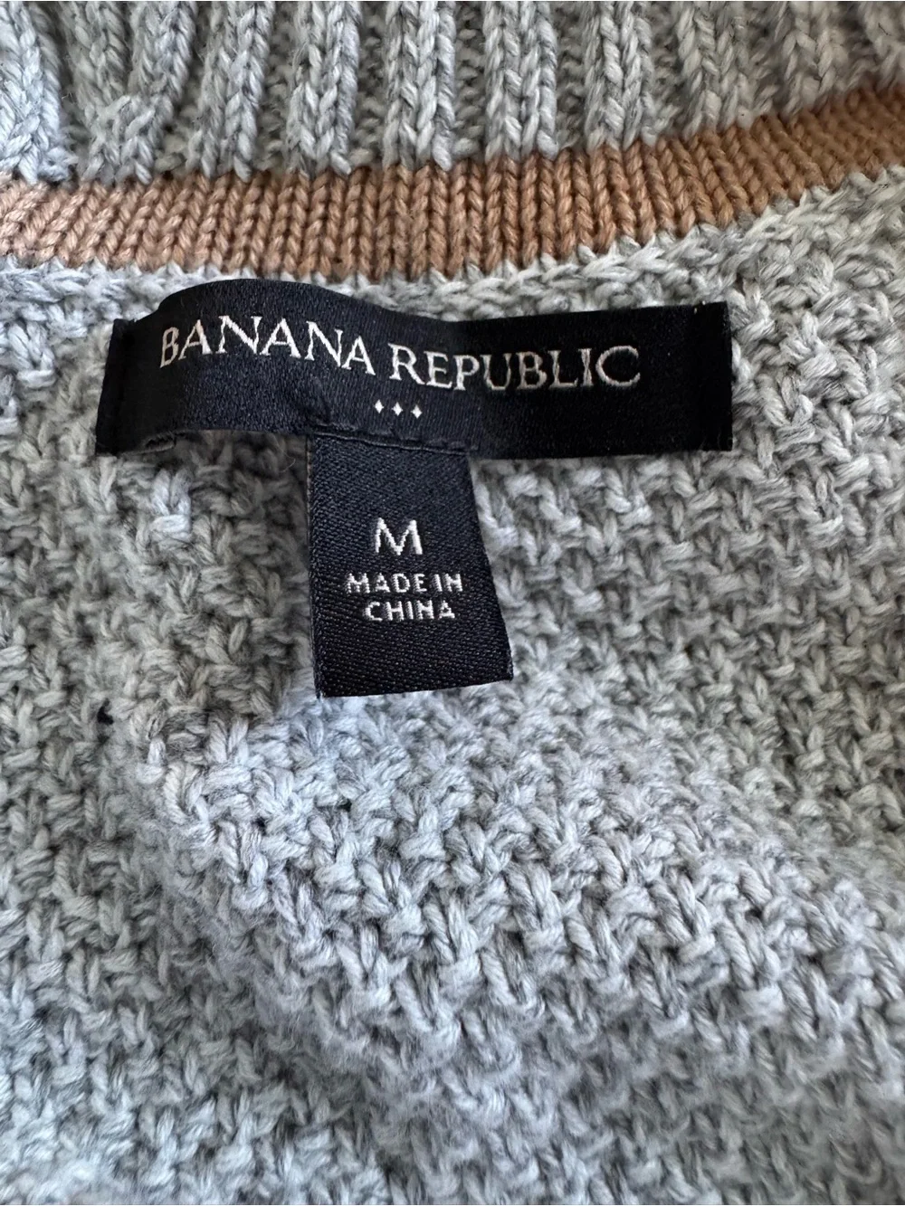 Banana Republic Men's Shawl Collar Cardigan - Light Gray Heather